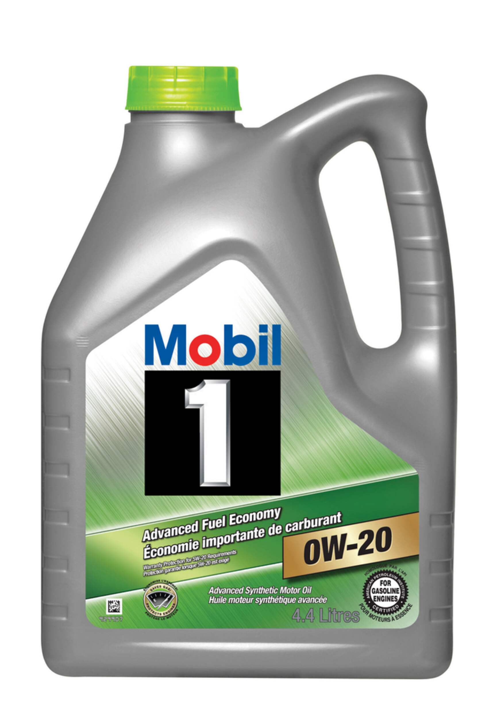 Mobil 1 0W20 Advanced Fuel Economy Synthetic Engine Oil, 4.4-L Front_Flat