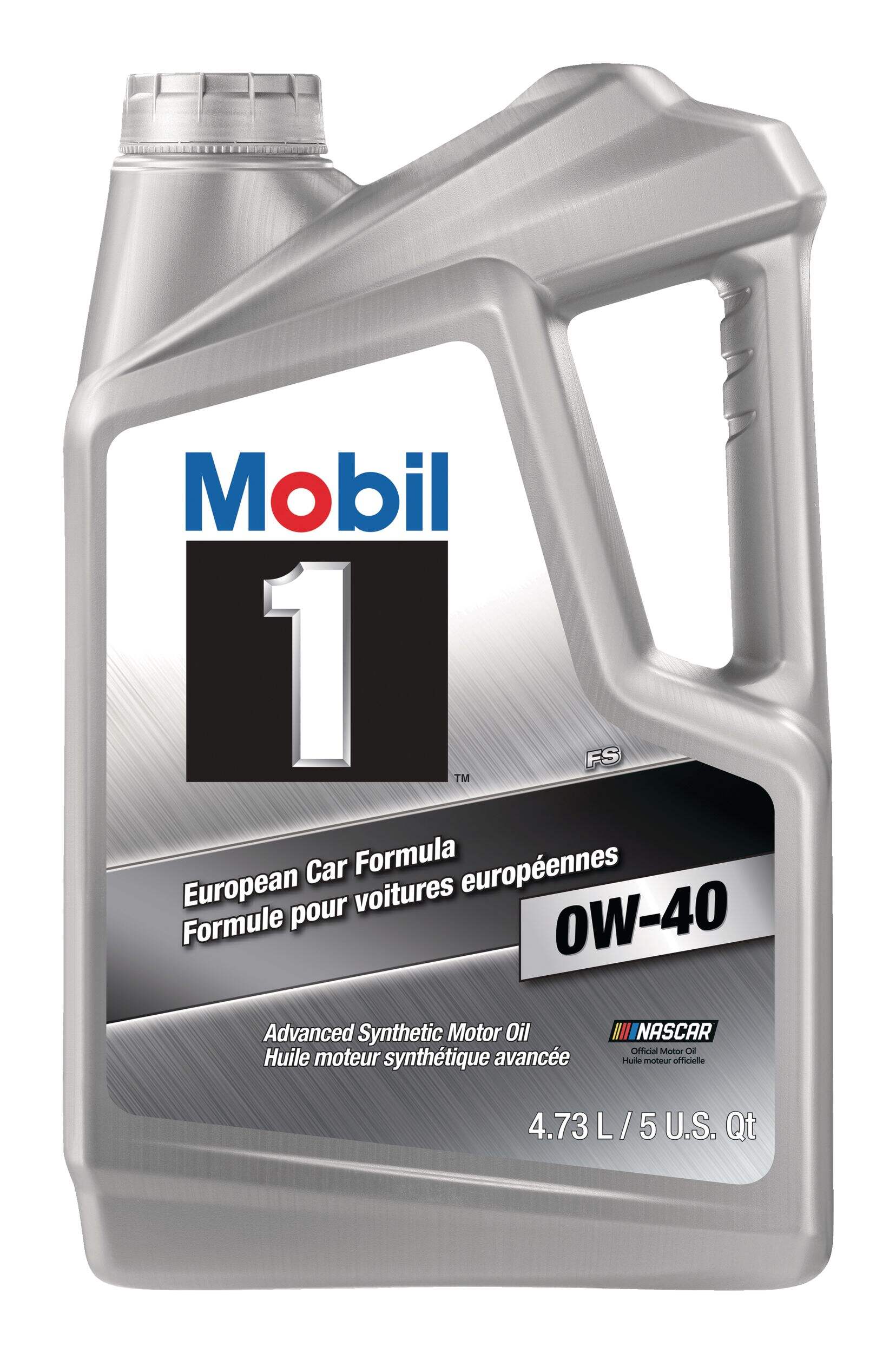 Huile à moteur synthétique Mobil 1, 0W-40, 4,73 L Front_Flat