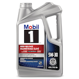 Mobil 1™ High Mileage 5W30 Synthetic Engine/Motor Oil, 4.73-L Front_Flat