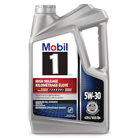 Mobil 1™ High Mileage 5W30 Synthetic Engine/Motor Oil, 4.73-L Front_Flat