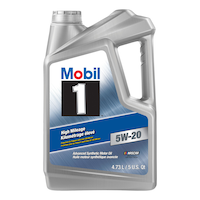 Mobil 1™ High Mileage 5W20 Synthetic Engine/Motor Oil, 4.73-L Front_Flat