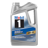 Mobil 1™ High Mileage 0W20 Synthetic Engine/Motor Oil, 4.73-L Front_Flat