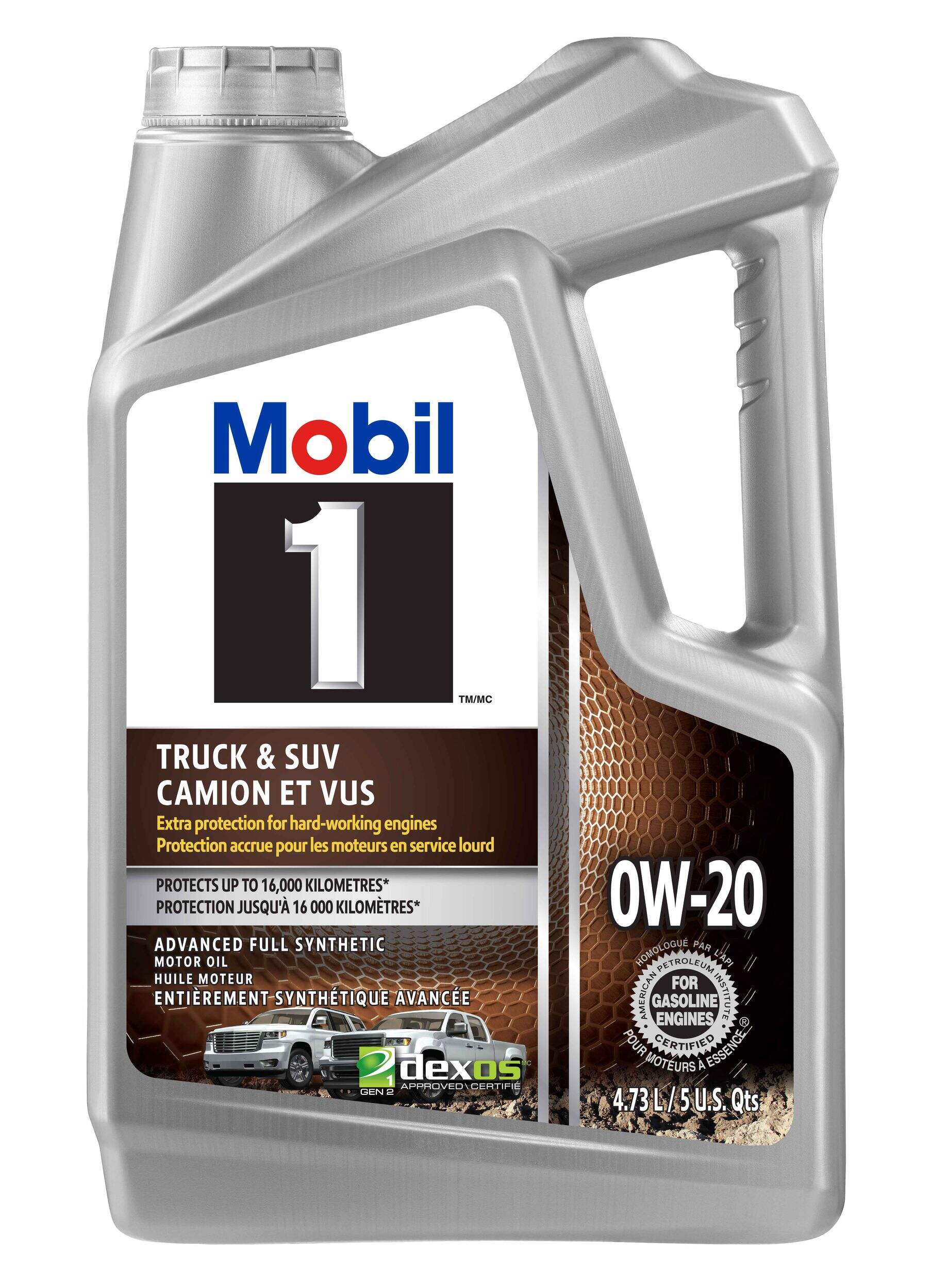 Mobil 1™ Truck & SUV 0W20 Synthetic Engine/Motor Oil, 4.73-L Front_Flat