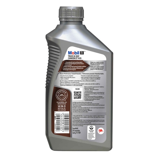 Mobil 1™ Truck & SUV 0W20 Synthetic Engine/Motor Oil, | Canadian Tire