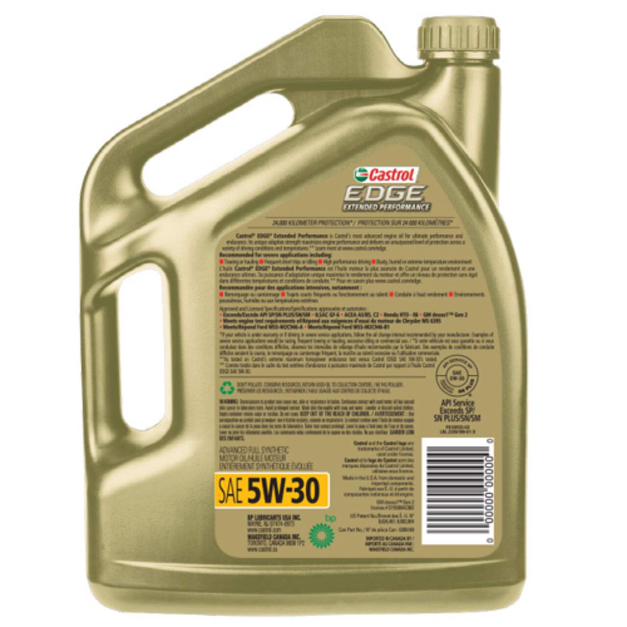 Castrol EDGE Extended Performance 5W30 Synthetic Engine/Motor Oil, 5-L