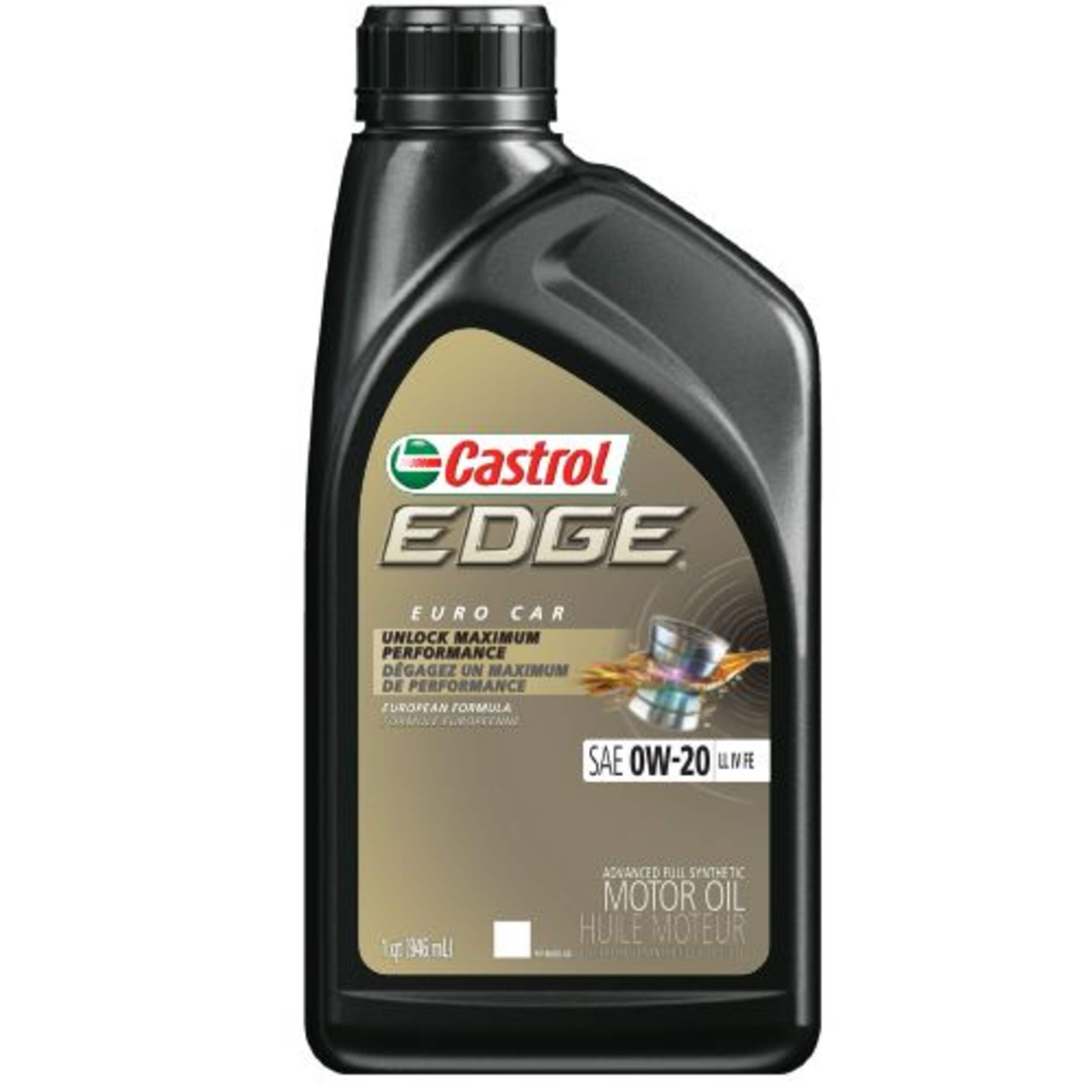 CastrolEDGE Euro LL IV 0W20 Synthetic Engine/Motor Oil, 946-mL Front_Flat