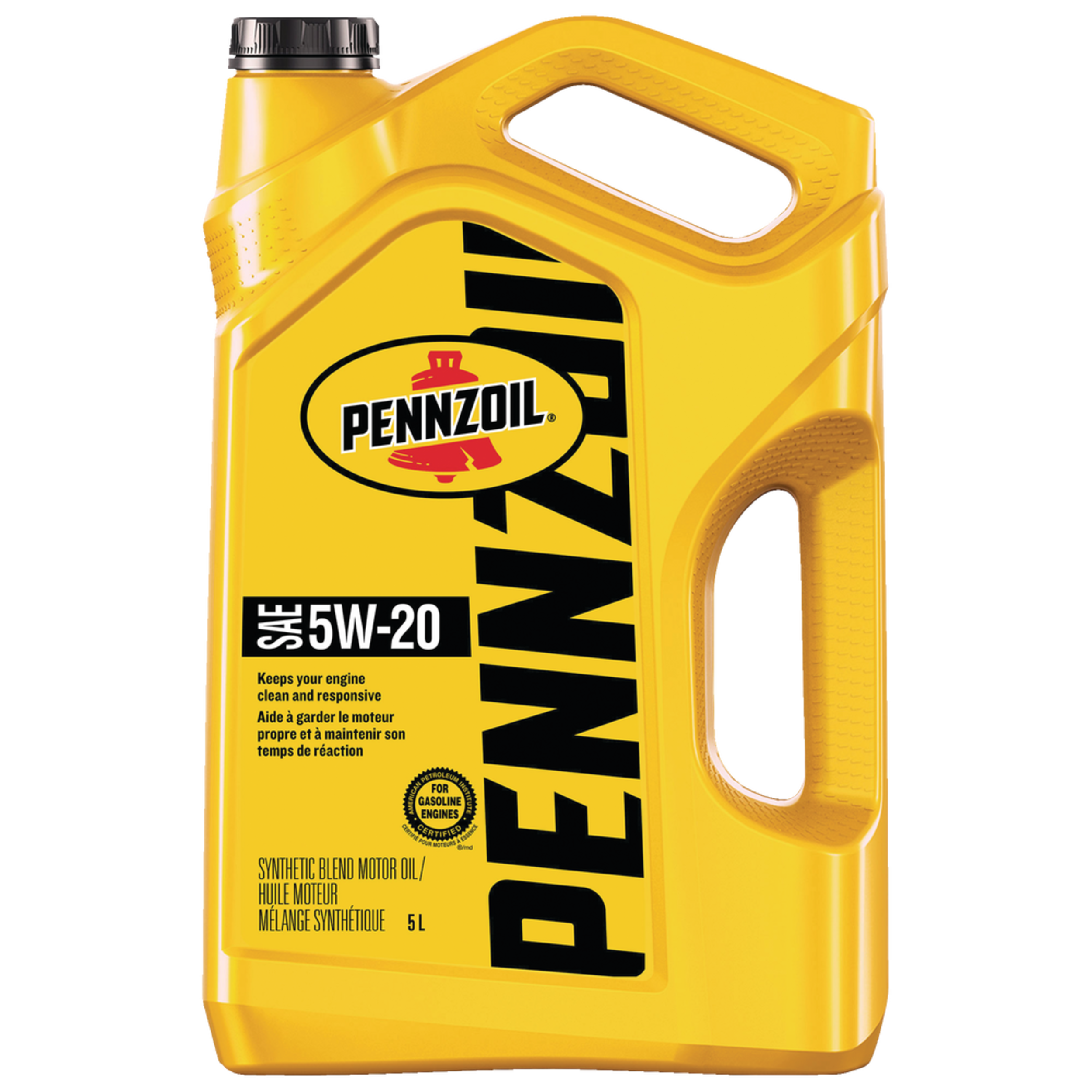 Pennzoil 5W20 Motor Oil, 5-L Jug Front_Flat