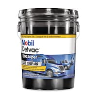 Mobil Delvac™ 1300 Super 15W40 Heavy-Duty Conventional Diesel Engine/Motor Oil, 18.9-L Front_Flat