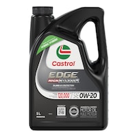 Huile à moteur synthétique Castrol EDGE, kilométrage élevé, 0W-20, 5 L Front_Flat