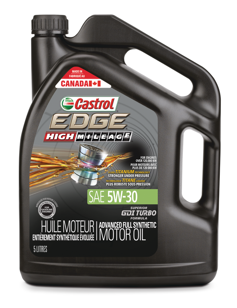 Castrol EDGE 5W30 High Mileage Advanced Full Synthetic Motor Oil, 5-L ...