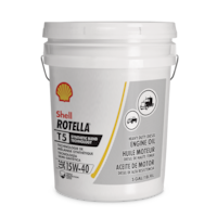 Shell Rotella® T5 15W-40 Synthetic Blend Heavy Duty Diesel Engine Oil, 18.9-L Front_Flat