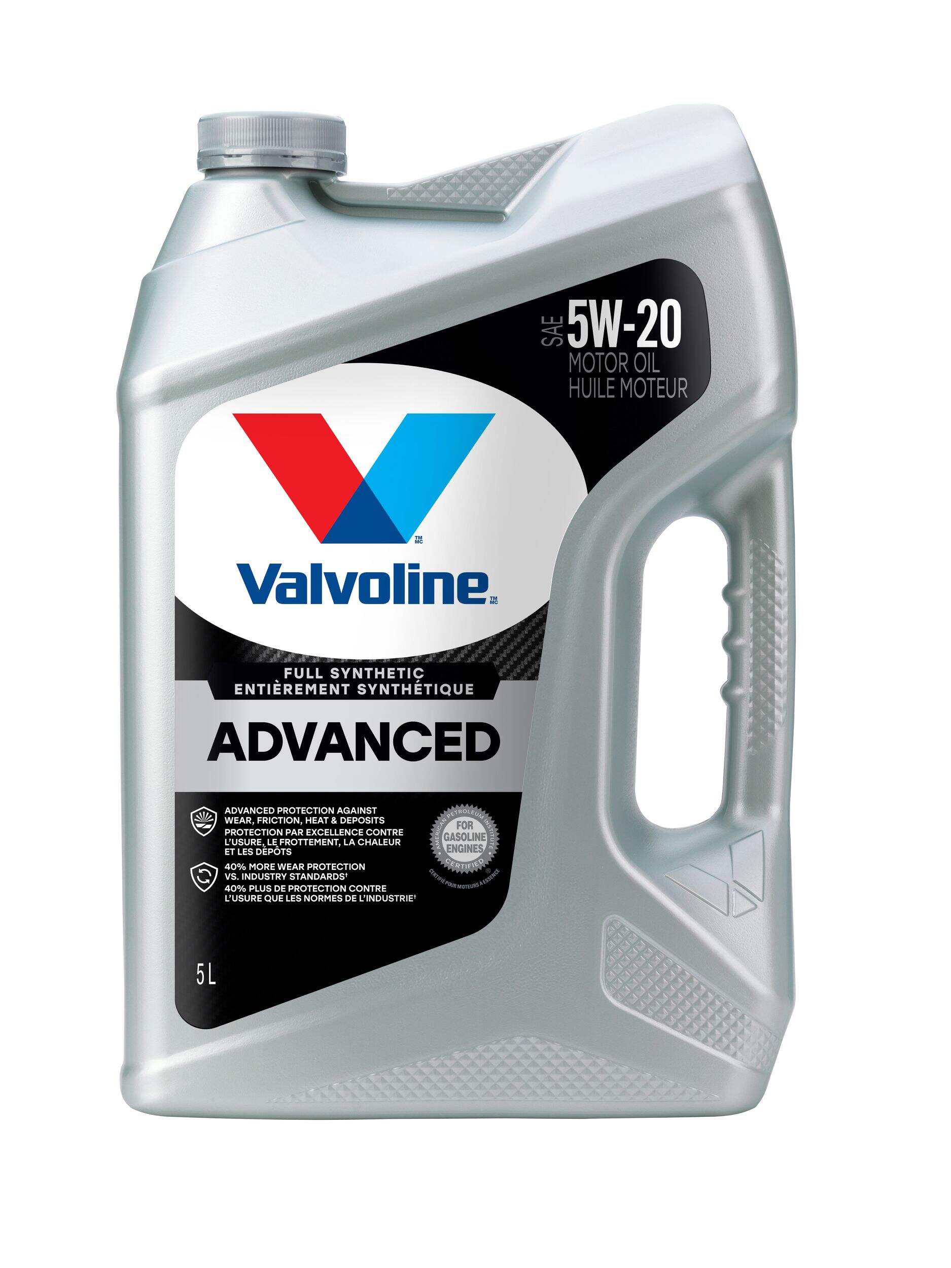 Valvoline Advanced 5W20 Full Synthetic Engine/Motor Oil, 5-L Front_Flat