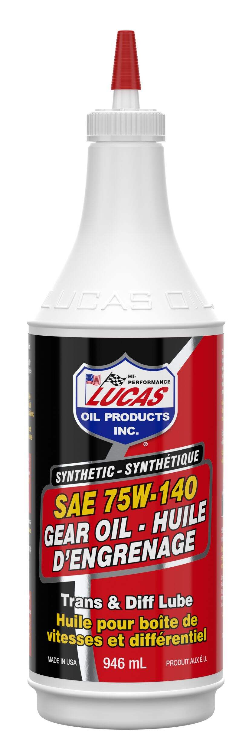 Lucas SAE 75W-140 Synthetic Gear Oil, 946-mL Front_Flat