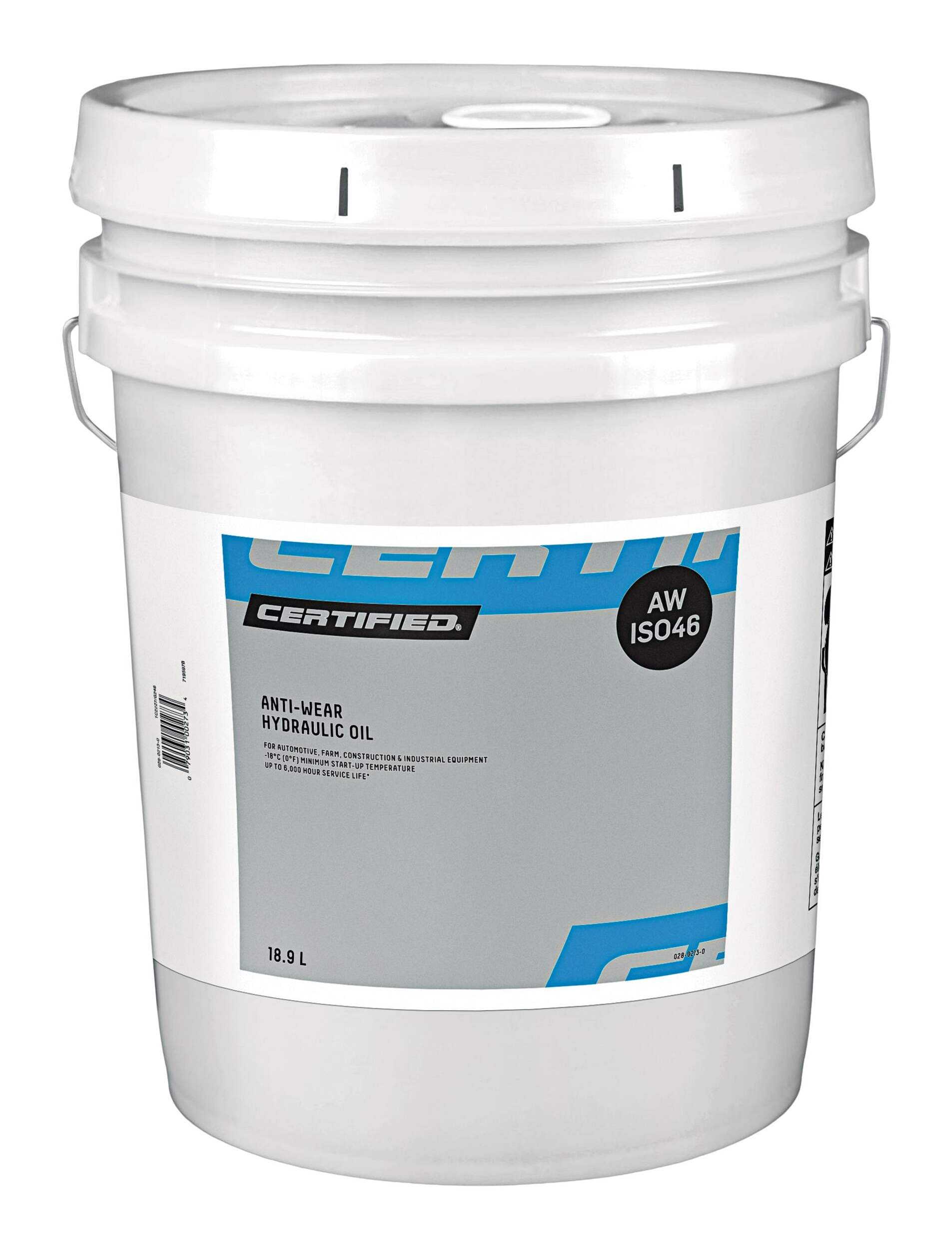Certified AW46 Anti-Wear Hydraulic Oil, 18.9-L Front_Elevated