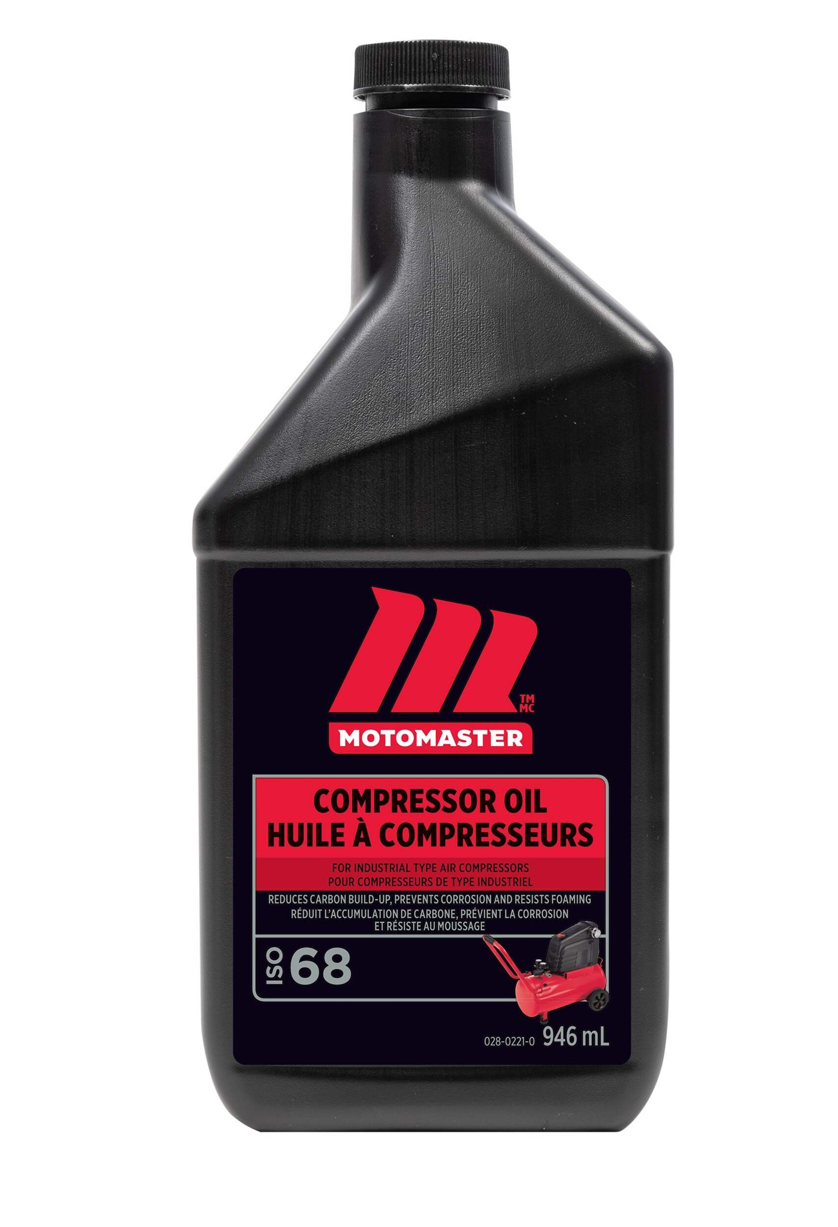 MotoMaster Compressor Oil for Industrial Type Air Compressors ISO 68, 946-mL Front_Flat