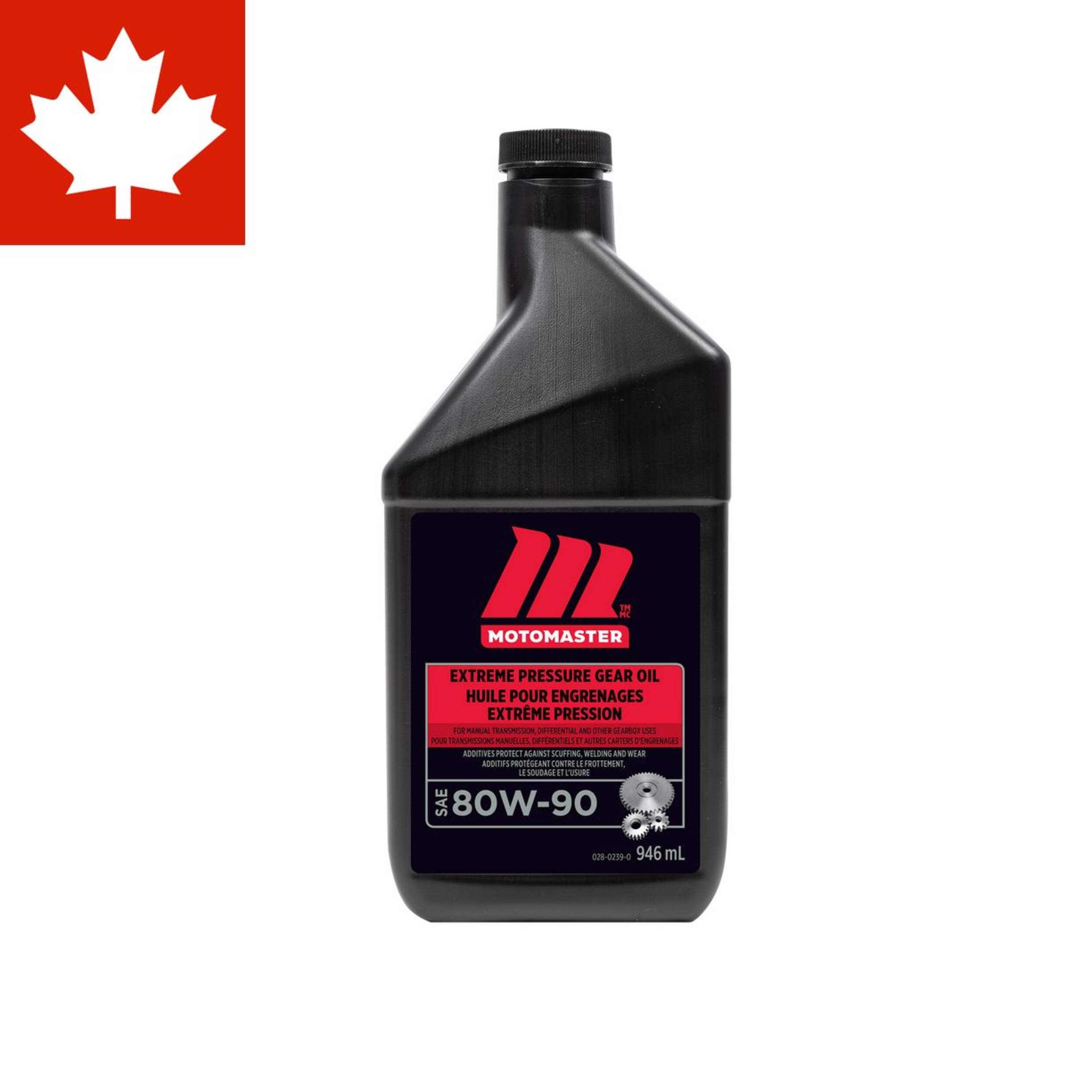 MotoMaster Extreme Pressure Gear Oil 80W90, 946-mL Front_Flat