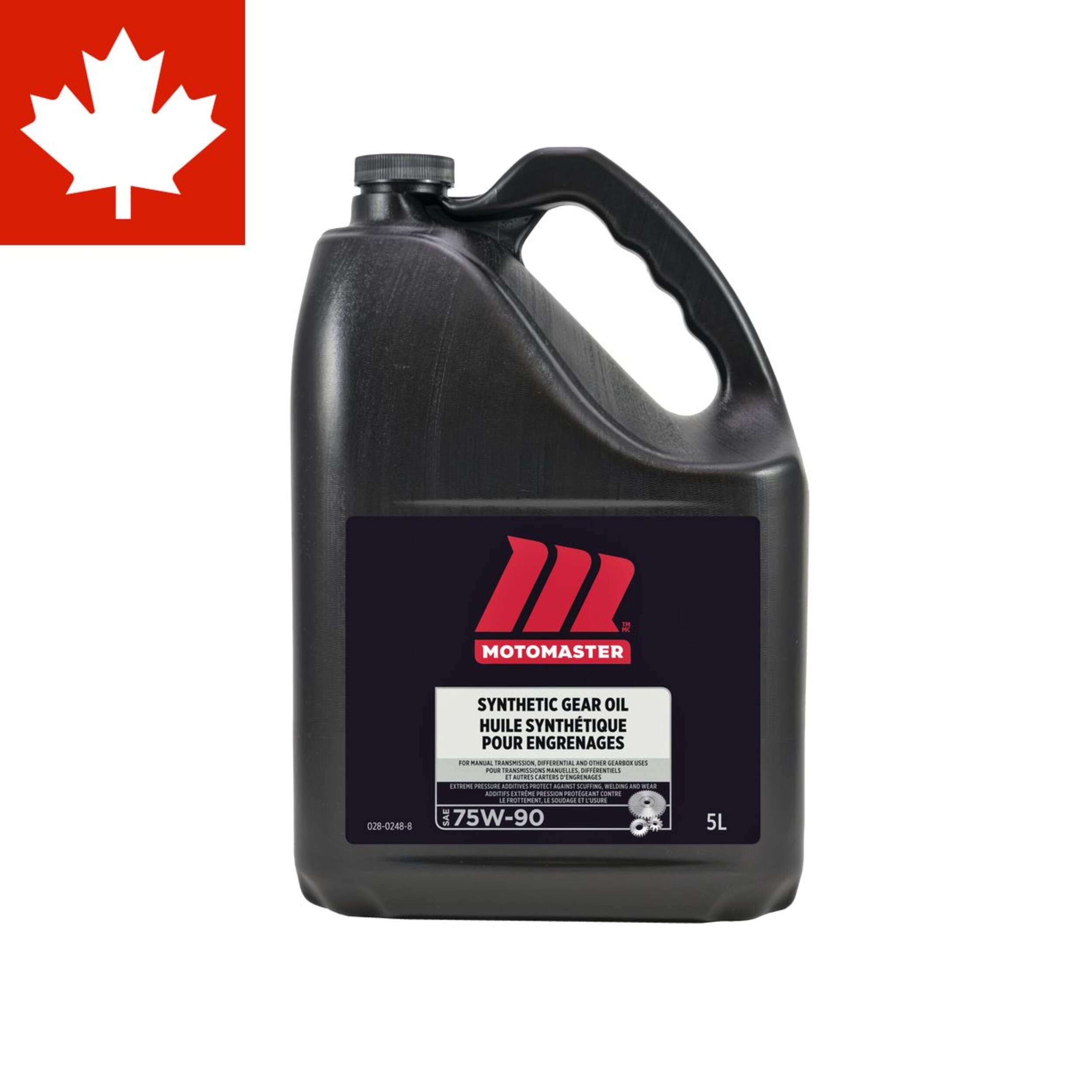 MotoMaster Synthetic Gear Oil 75W90, 5-L Front_Flat