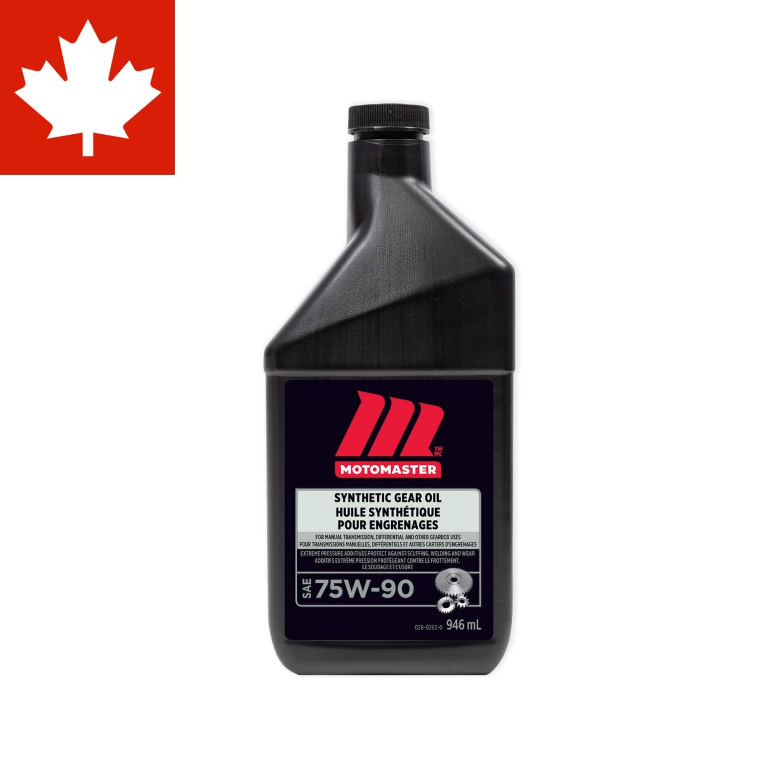 Huile à engrenage extrême-pression MotoMaster, 75W90, 946 mL Front_Flat