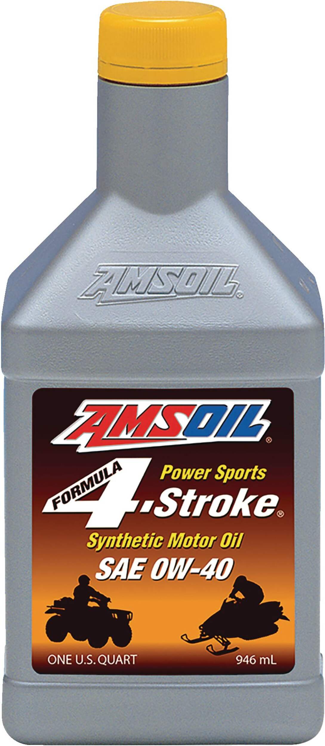 Amsoil 4-Stroke Formula Synthetic Powersport Oil 0W40, 946-mL Front_Flat