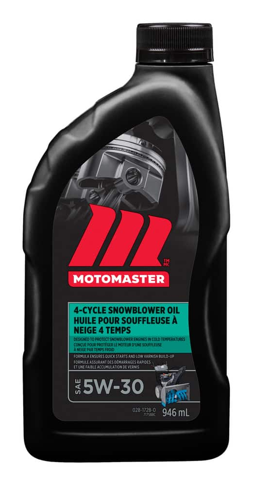 MotoMaster 4-Stroke Snowblower/Snowthrower Oil 5W30, 946-mL | Canadian Tire