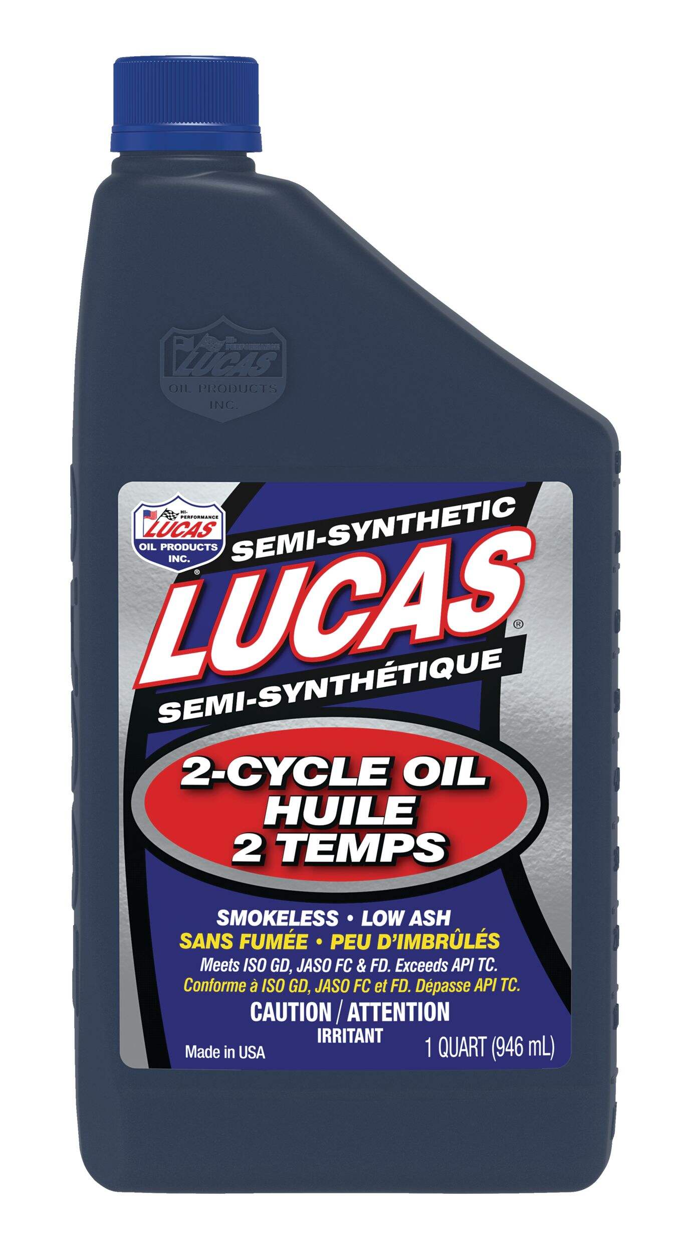 Lucas Oil 2-Stroke Semi-Synthetic Oil, 946-mL Front_Flat