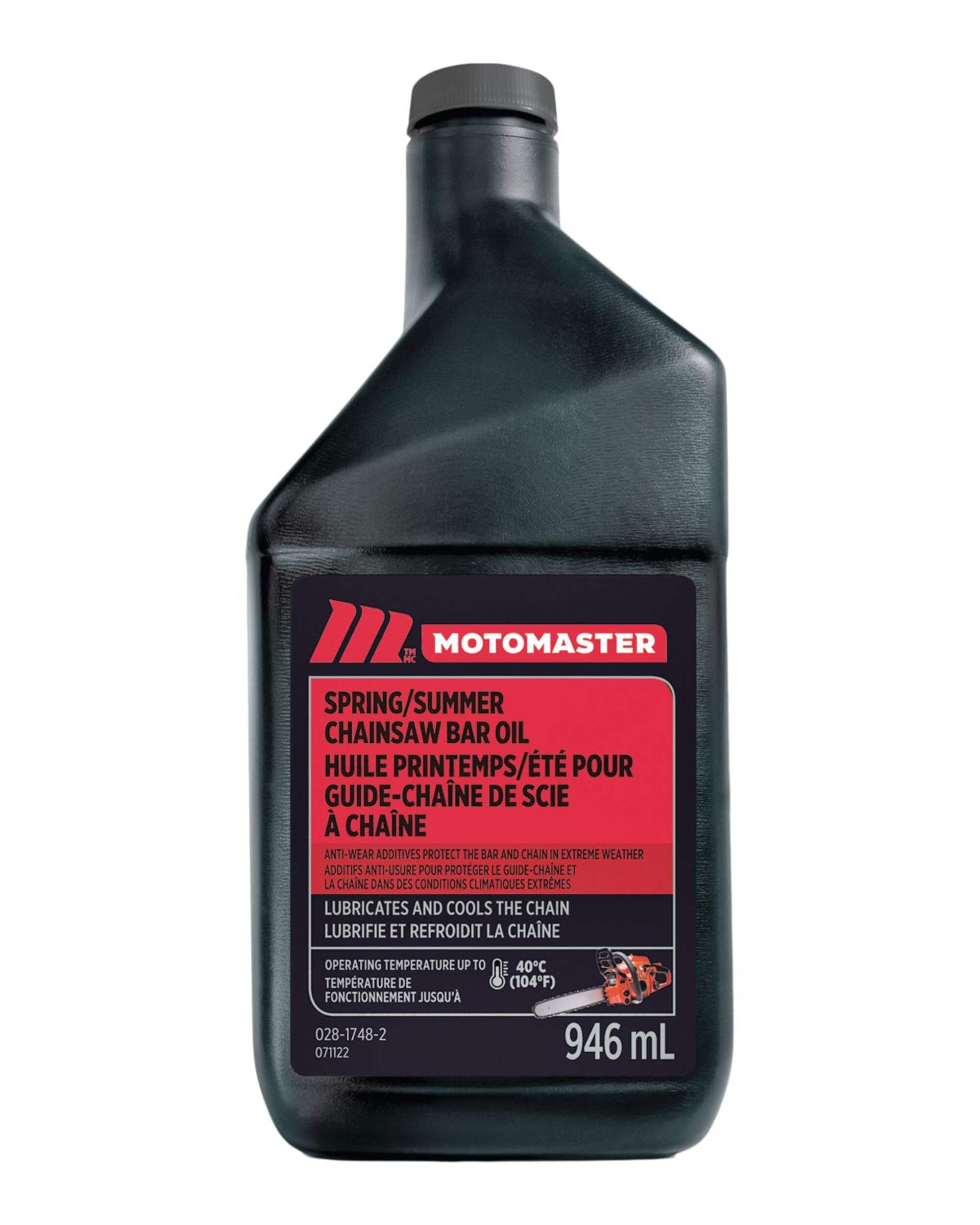 MotoMaster Spring/Summer Chainsaw Bar Oil to Cool Bar & Chain Front_Flat