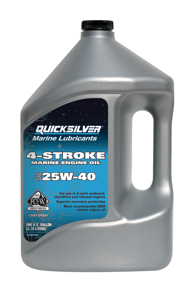 Quicksilver 4Stroke Marine Engine Oil 25W40, 3.78L Canadian Tire