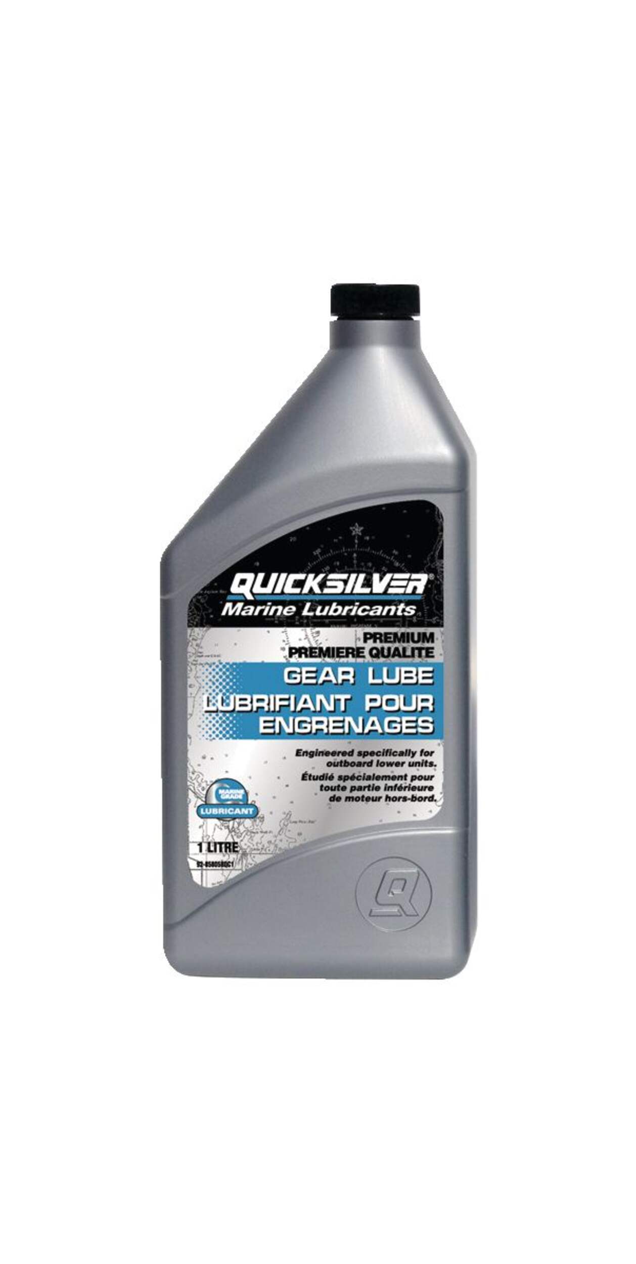 Quicksilver Premium Marine Gear Lubricant, 1-L Front_Flat