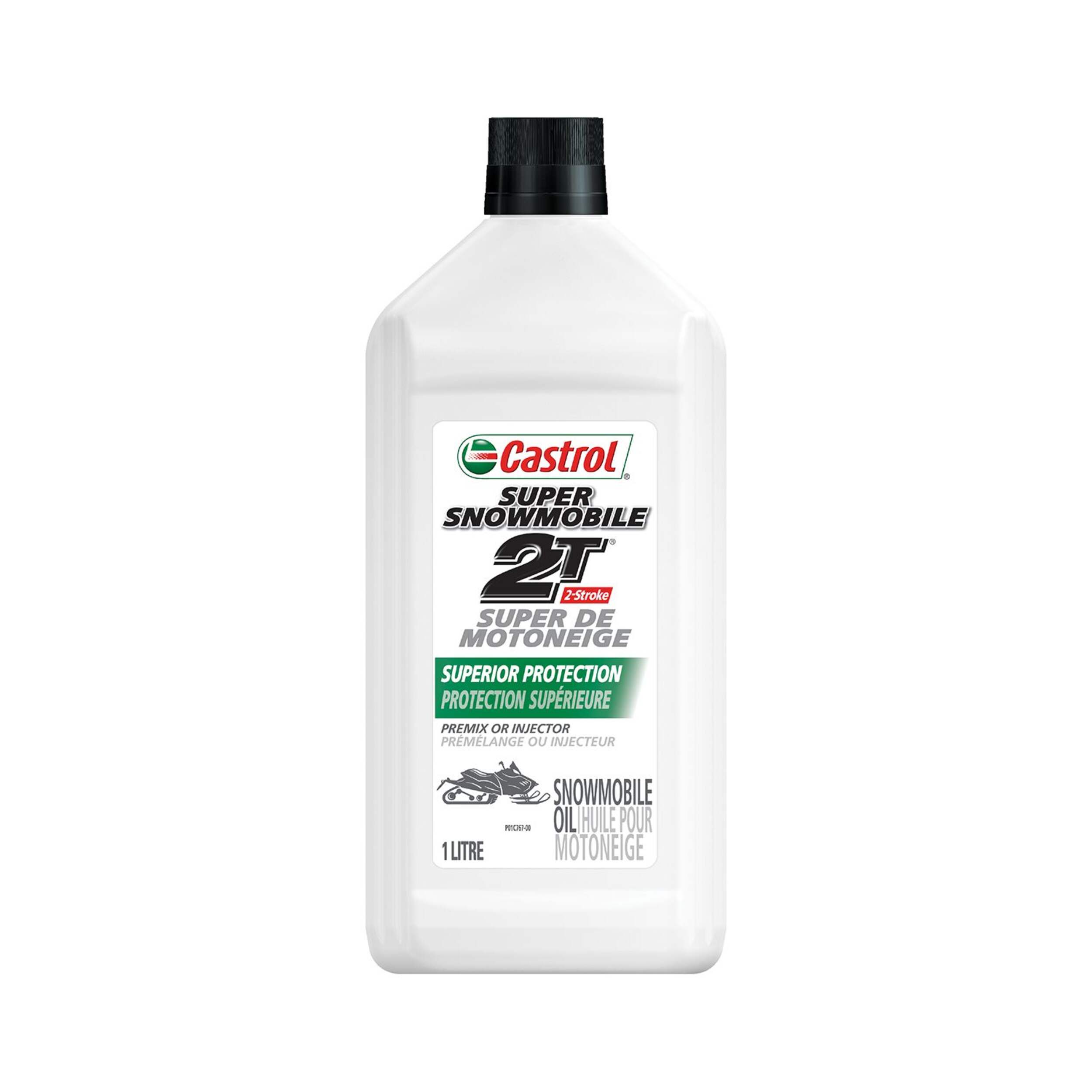 Huile motoneige 2T Castrol Super, moteur à deux temps, 1 L Front_Flat