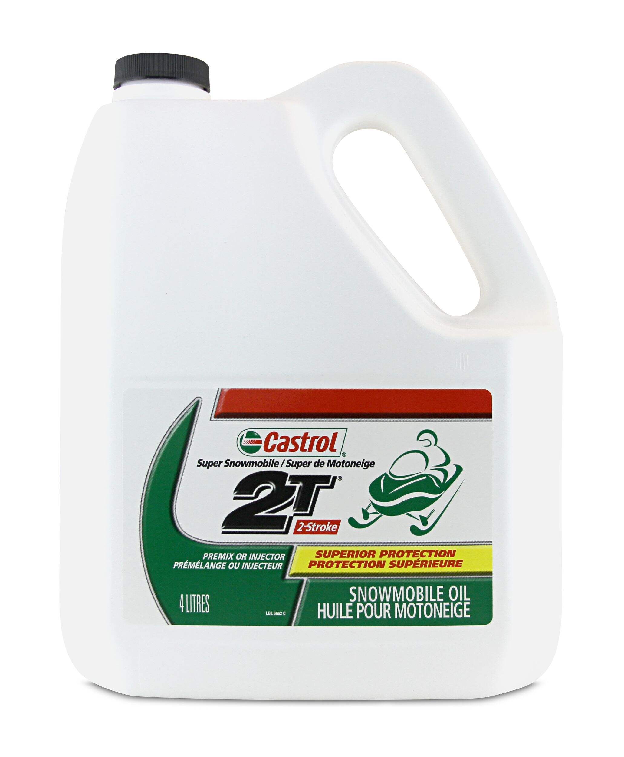 Huile motoneige 2T Castrol Super, moteur à deux temps, 4 L Front_Flat