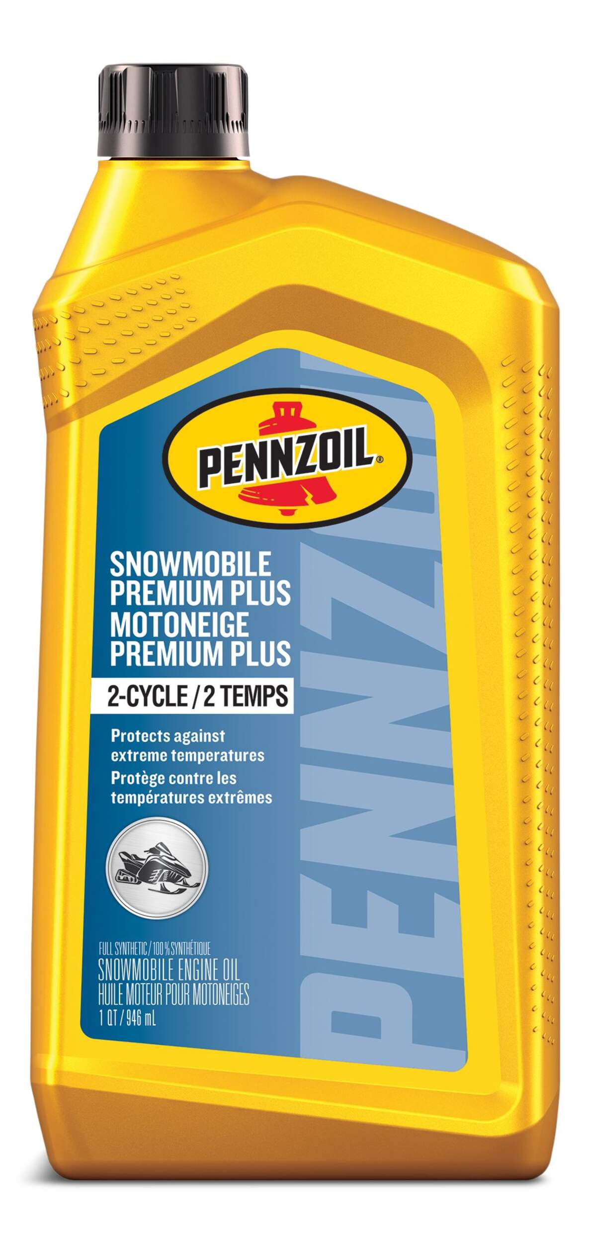Pennzoil Snowmobile Premium Plus 2-Cycle Engine Oil, 1-L Front_Flat