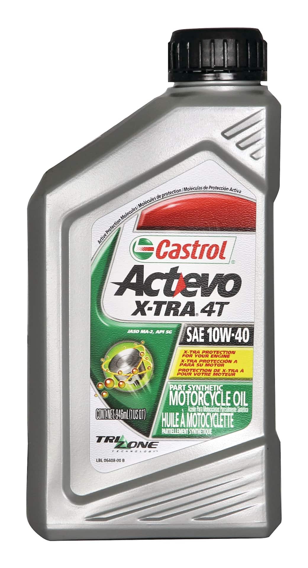 Castrol 06130 Actevo X-Tra 4T Synthetic Blend - 10W40-1qt.