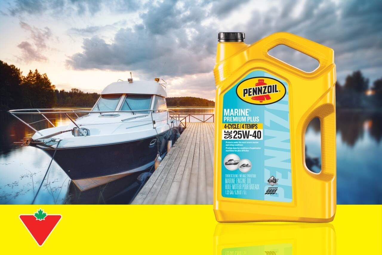 Pennzoil Marine Premium Plus 25W-40 4-Cycle Engine Oil, 5-L