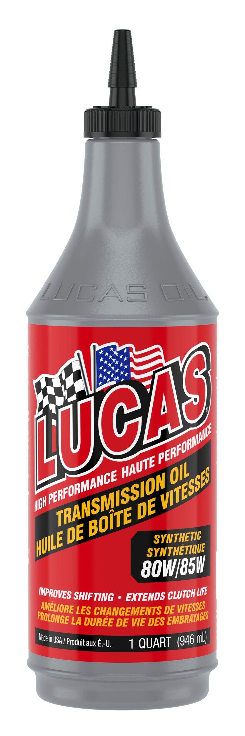 Lucas Oil Synthetic Motorcycle Transmission Oil 80W85, 946-mL Front_Flat