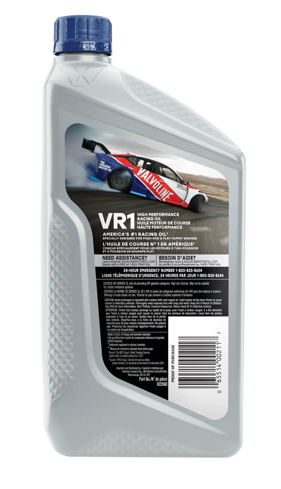 Huile de course Valvoline VR1 4 temps 20W50, 1 L Canadian Tire