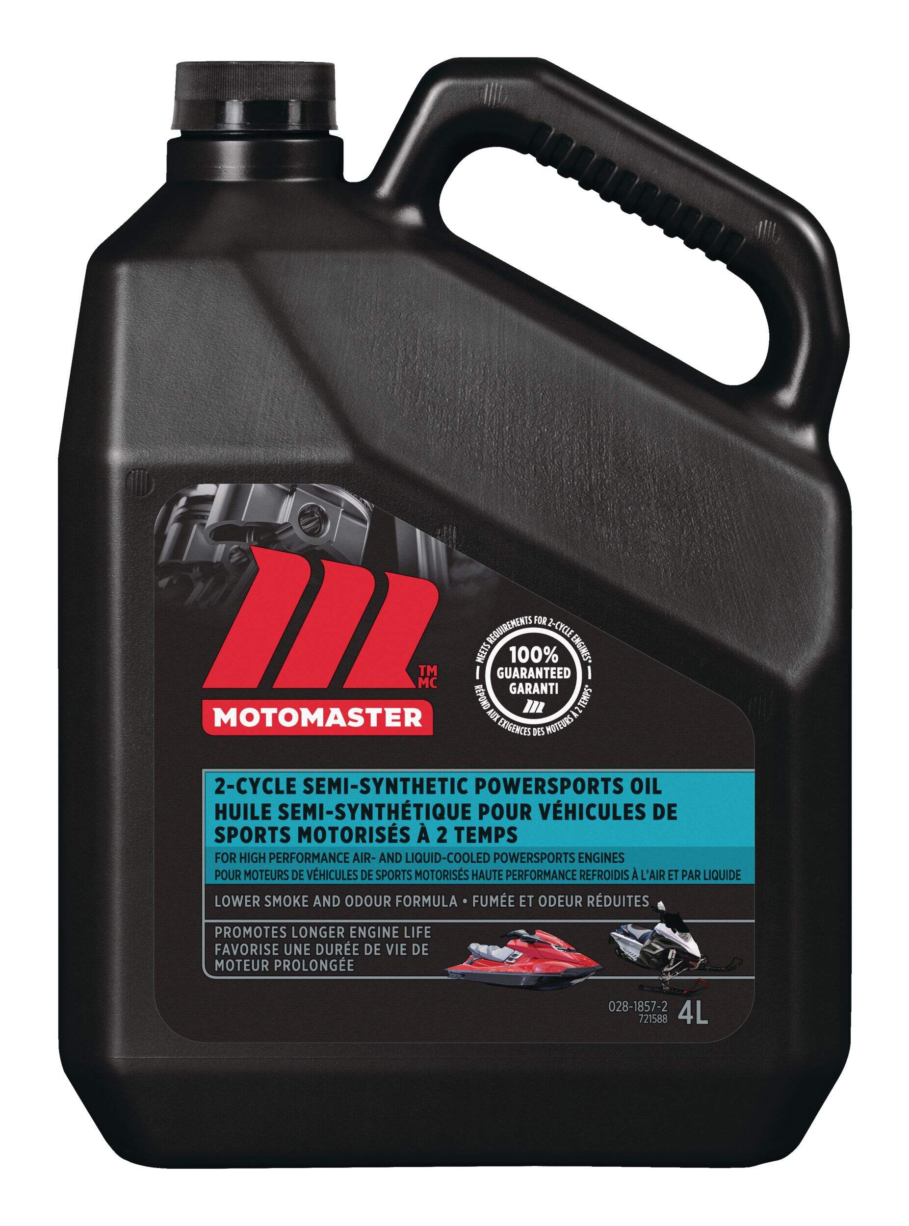 MotoMaster 2-Stroke Semi-Synthetic Powersports Oil, 4-L Front_Flat