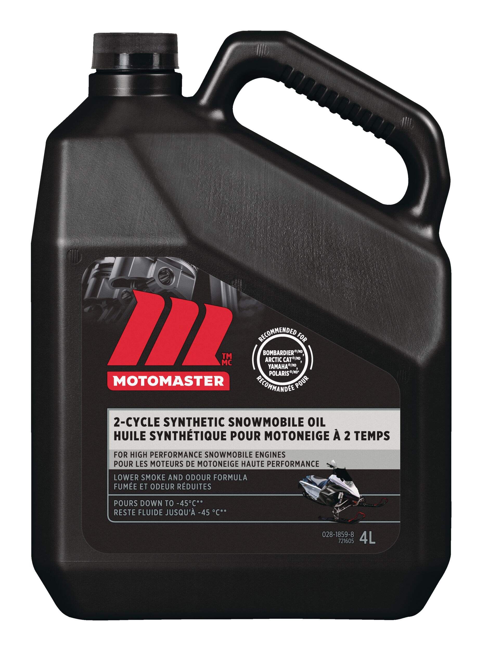 MotoMaster Synthetic 2-Stroke Snowmobile Oil, 4-L Front_Flat