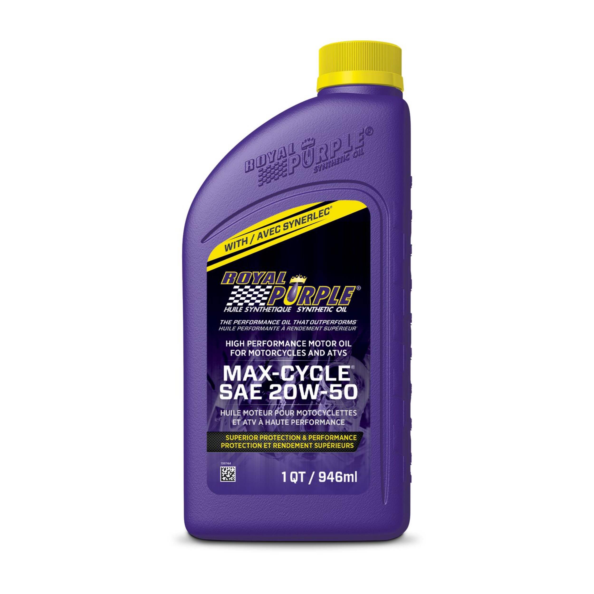 Royal Purple Max Cycle 20W50 Motorcycle & ATV Motor Oil, 946-mL Front_Flat