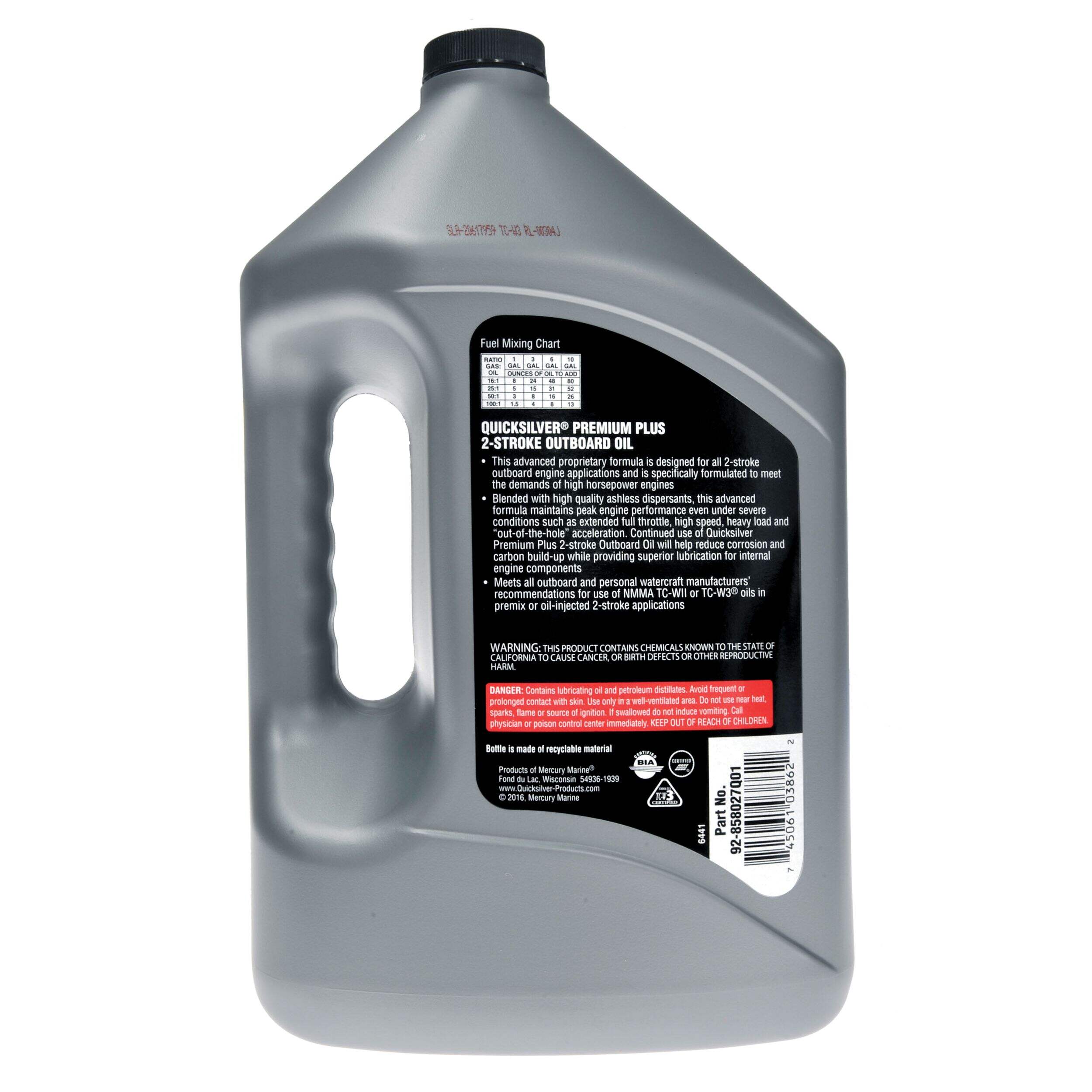 Quicksilver 2-Stroke Premium Plus Marine Outboard Engine Oil, 4-L ...