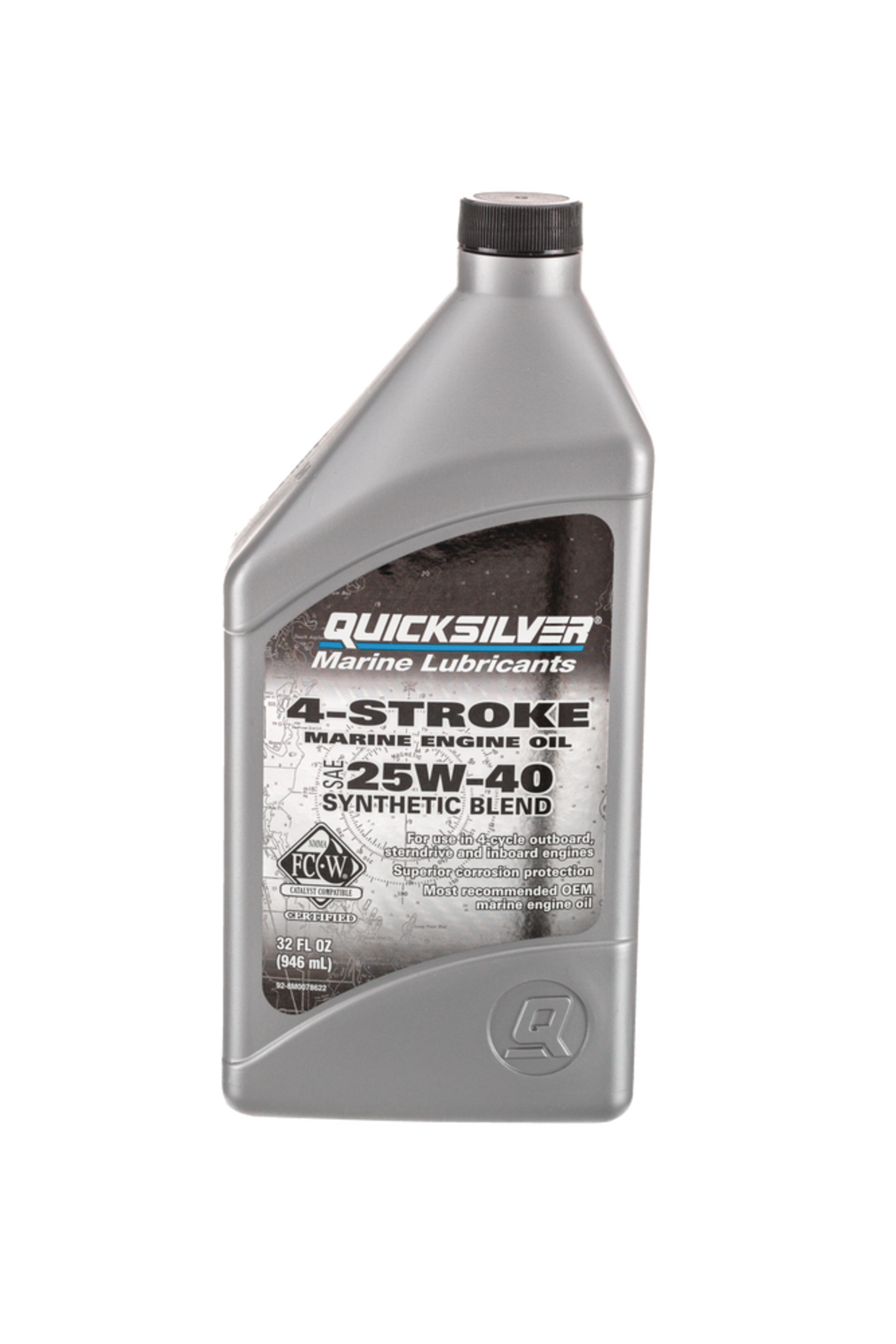 Quicksilver 4Stroke Synthetic Blend Marine Engine Oil 25W40, 1L