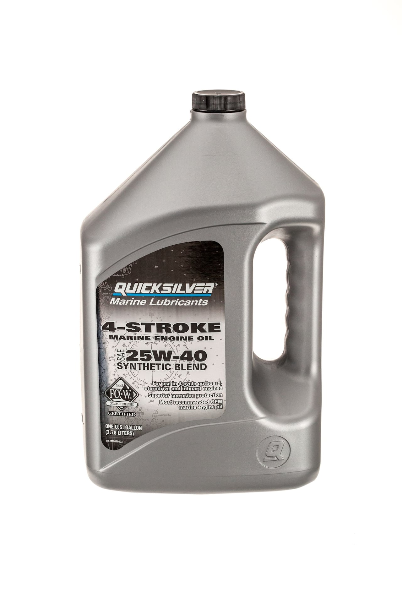 Quicksilver 4-Stroke Synthetic Blend Marine Engine Oil 25W40, 4-L