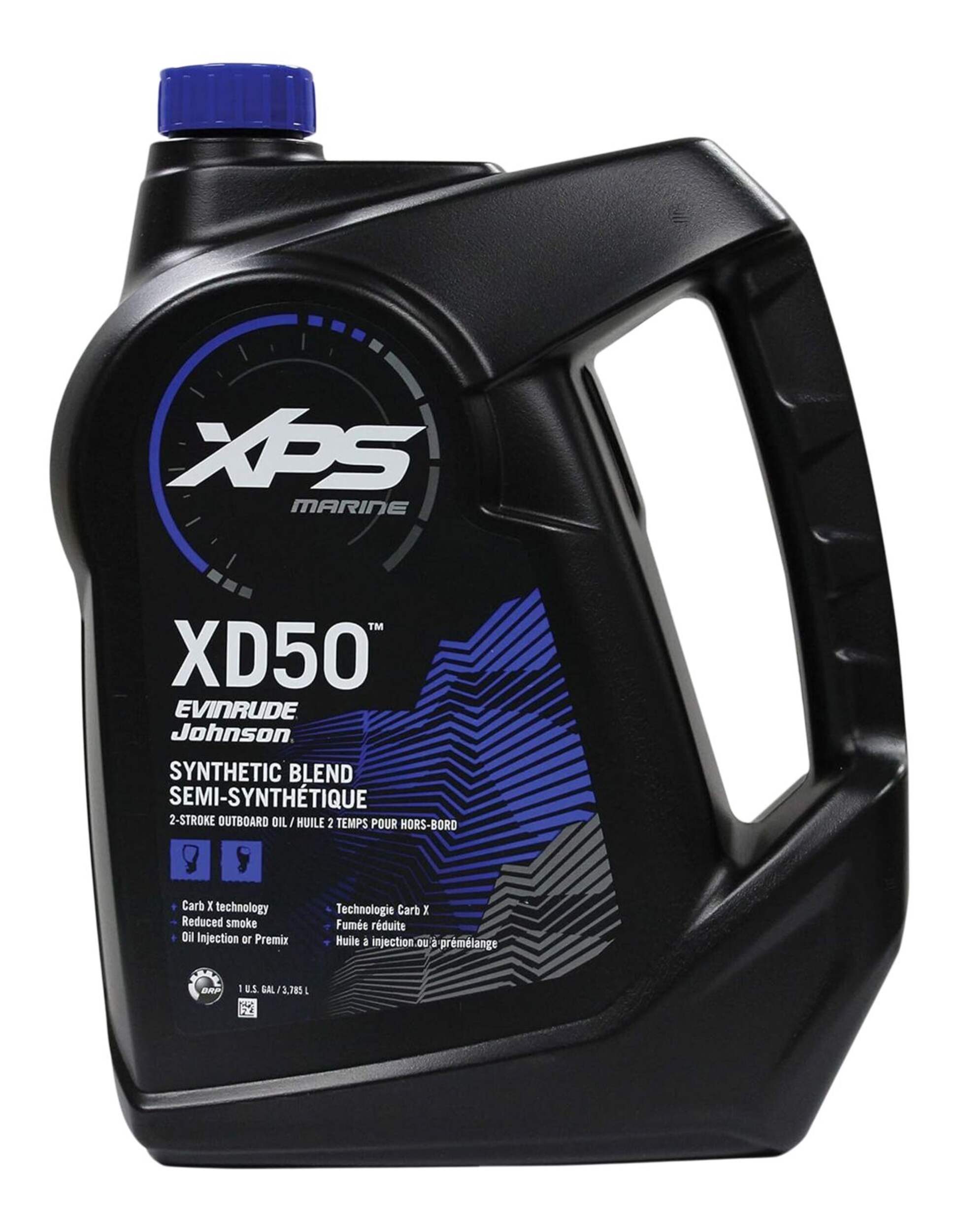 BRP XPS XD-50 XPS Marine Outboard Synthetic Blend Engine Oil TC-W3, 3.78-L Front_Flat