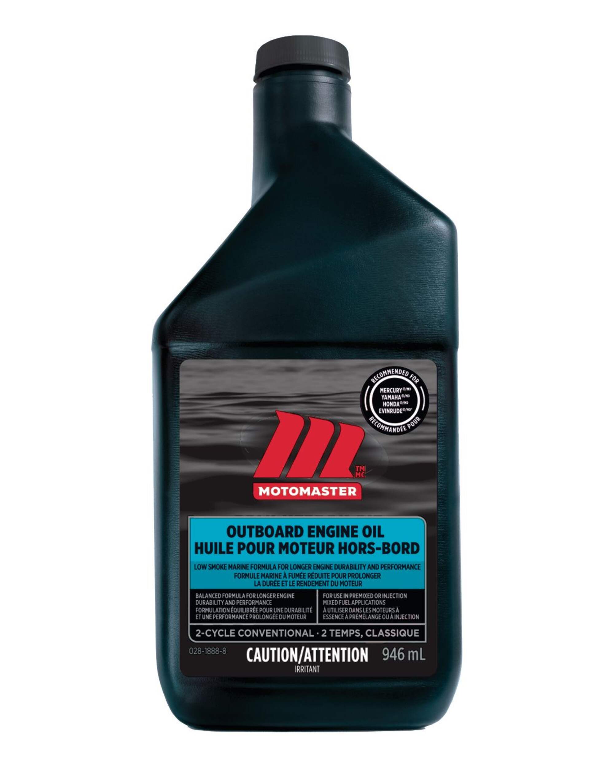 Huile pour hors-bord 2 temps MotoMaster, 946 mL Front_Flat