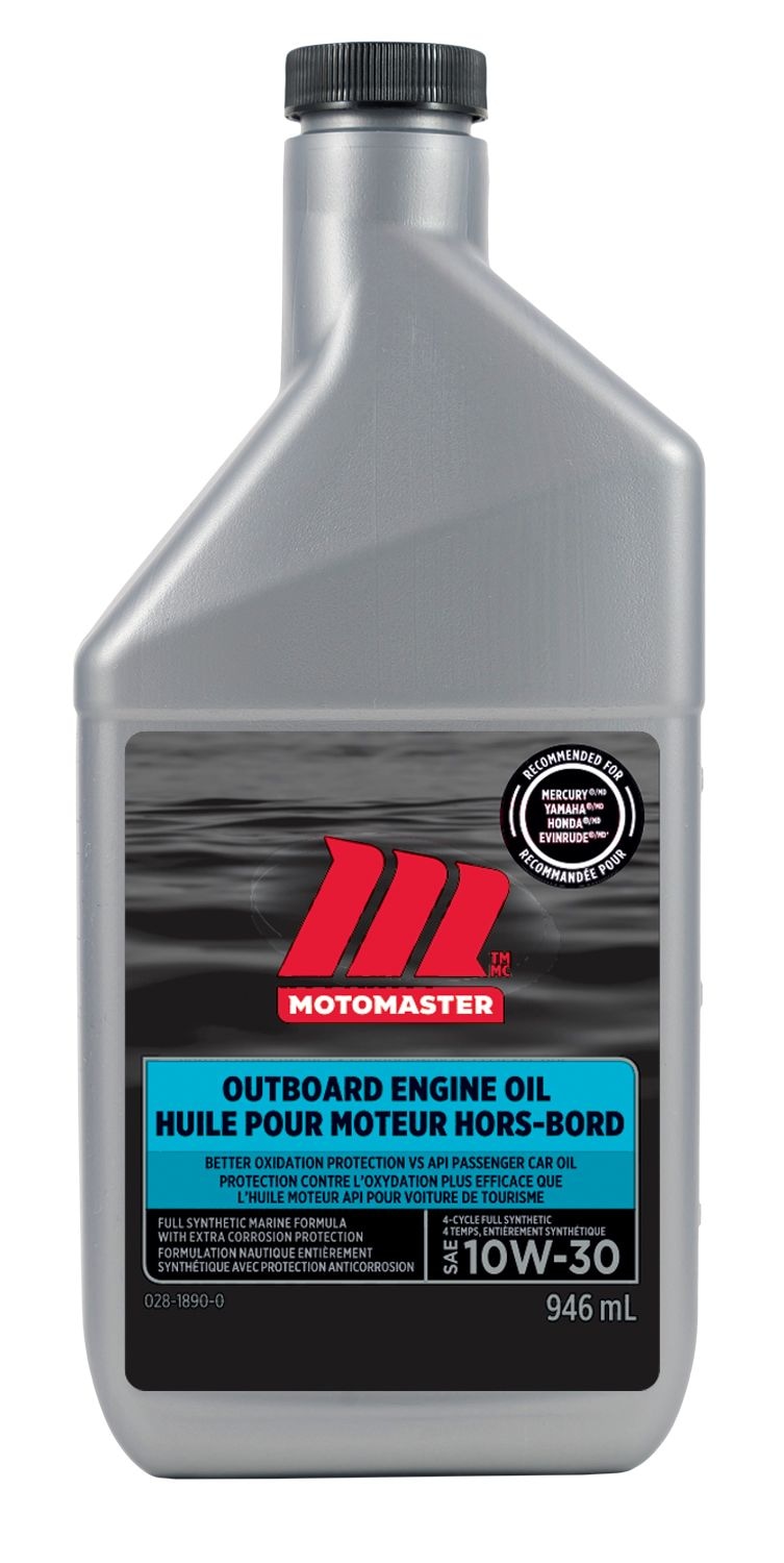 MotoMaster 10W30 Synthetic Outboard Engine Oil, 946-ml | Canadian Tire