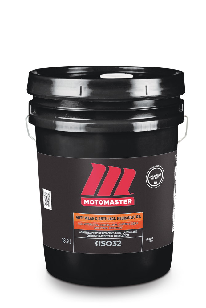MotoMaster AntiWear & AntiLeak Hydraulic Oil AW 32, 18.9L Canadian