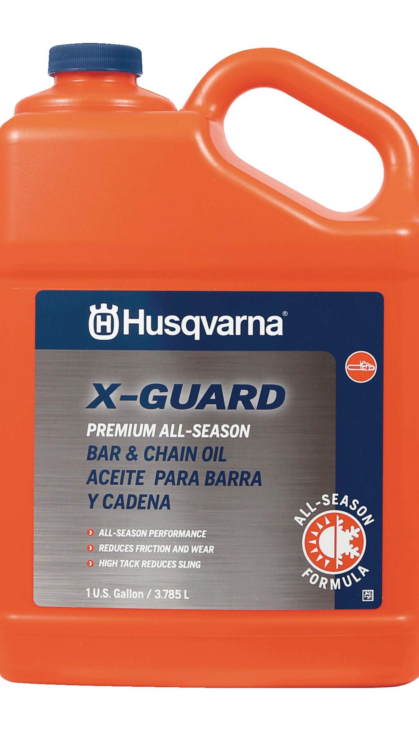 Huile à chaîne et à guide-chaîne Husqvarna toute saison, de qualité supérieure, 3,785 L Front_Flat