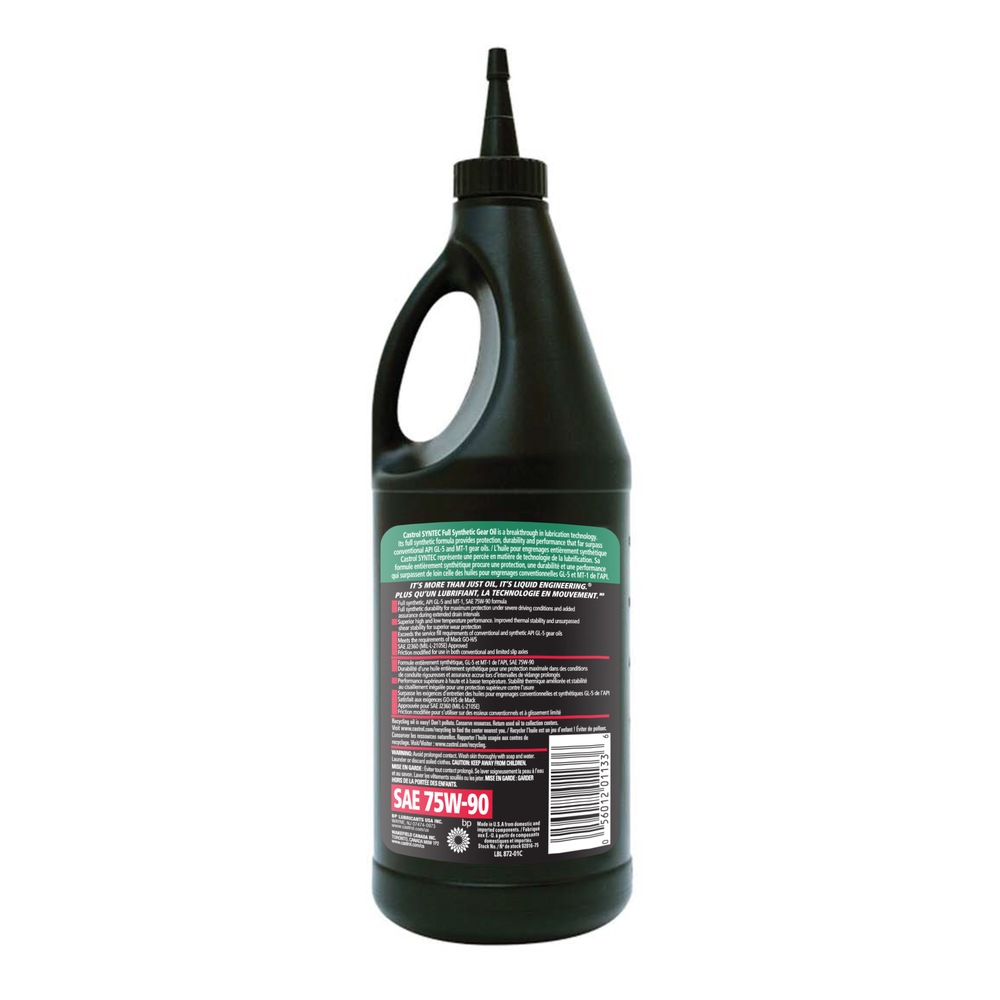 Castrol Syntec Full Synthetic Gear Oil 75W90, 946mL Canadian Tire
