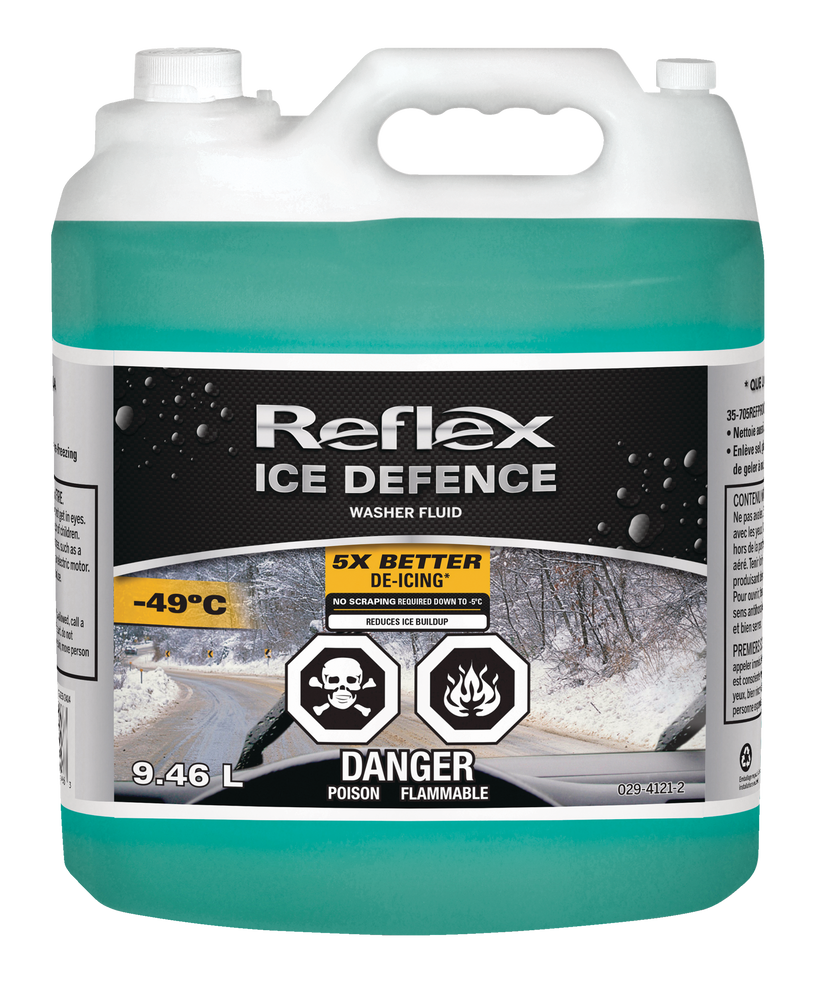 Reflex Ice Defense Windshield Washer Fluid, 9.46 L, 49°C Canadian Tire
