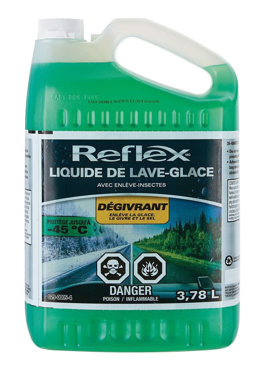 Liquide de lave-glace toute saison Reflex avec éliminateur d'insectes et  dégivreur, -45 °C, 3,78 L