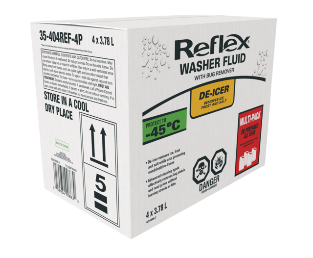 Reflex All Season Windshield Washer Fluid with Bug Remover & Deicer